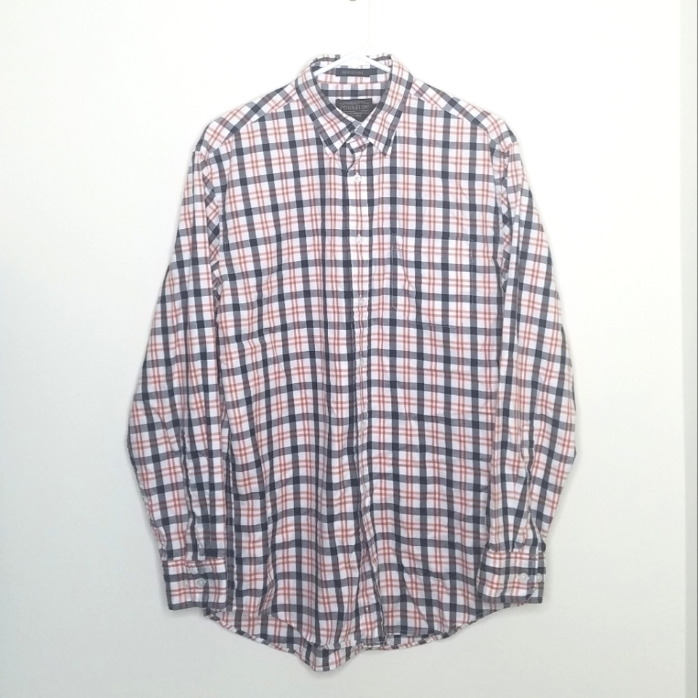 Pendleton Bridgeport Plaid Button Down Shirt M